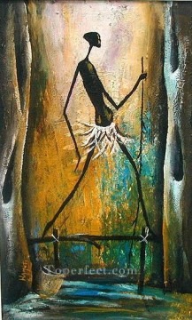 Wamuti Standing On African Oil Paintings
